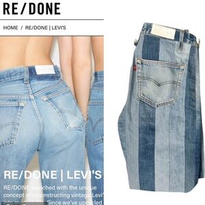 RE/DONE Levi’s 60s Patchwork boot cut jeans